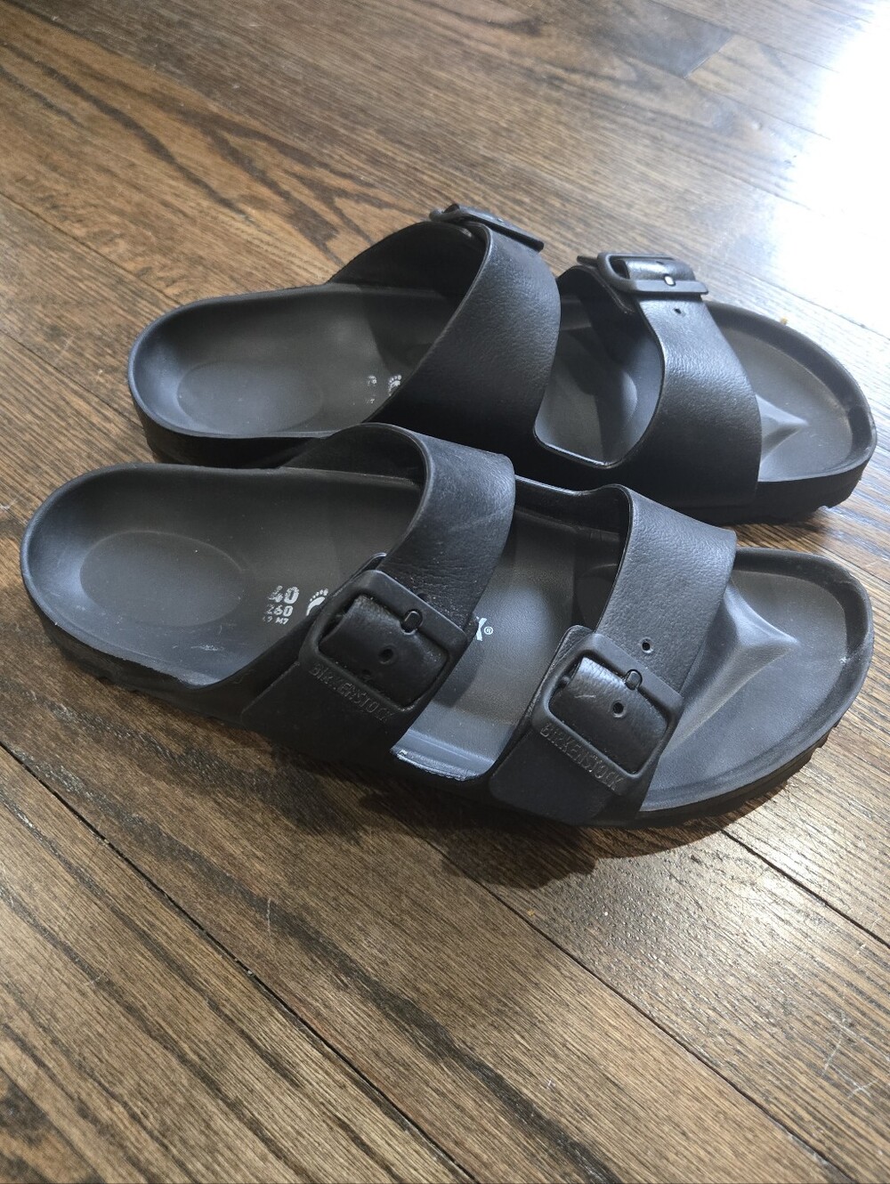 Birkenstock Size 40 Arizona Essentials EVA Sandals Black Waterproof Beach Slides